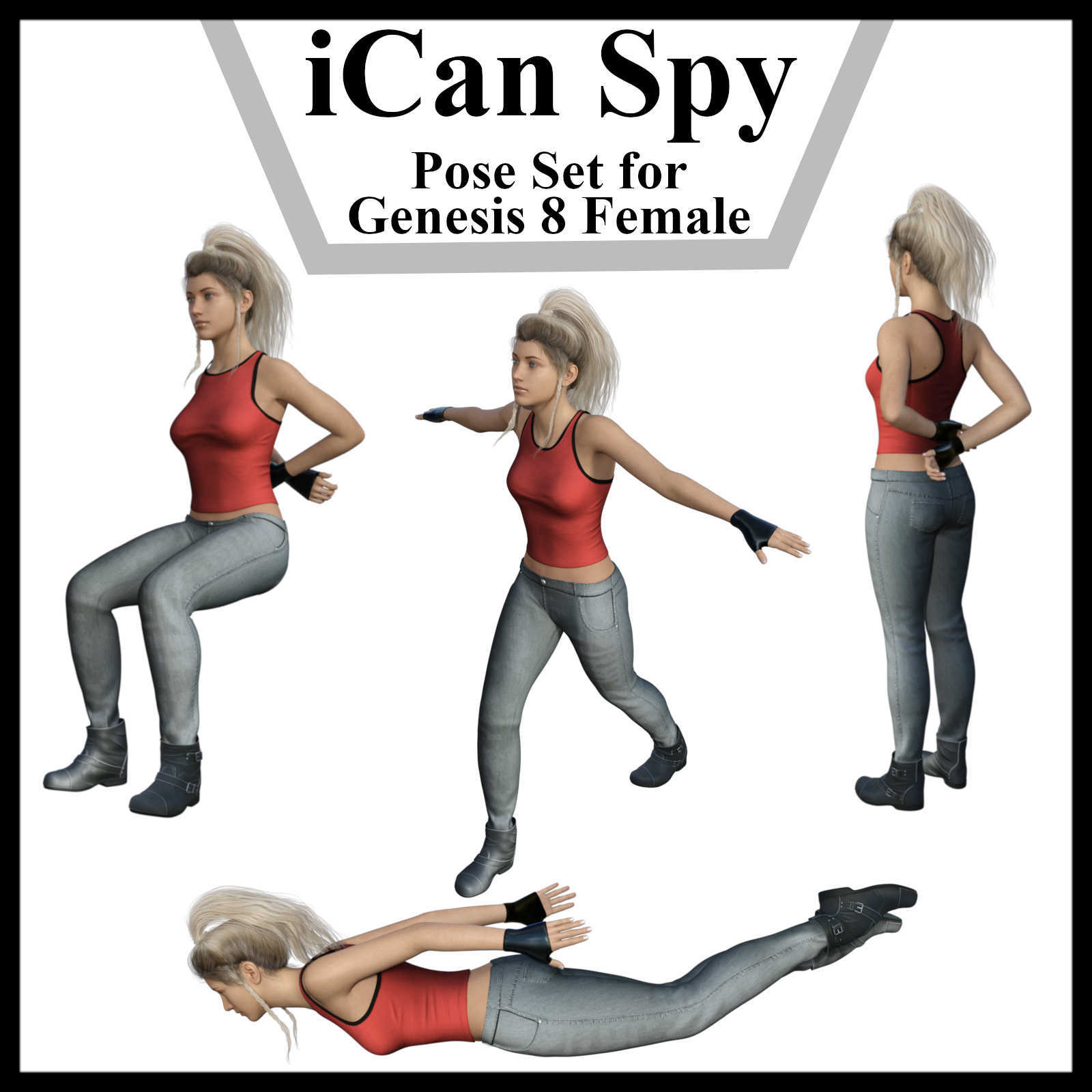 iCan SPY Poses for Genesis 8 Female (G8F) in Daz Studio by N/A