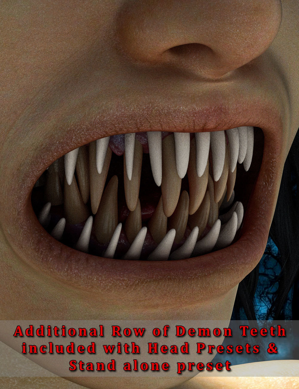 Demon Israfel Character & Universal Kit for Genesis 8 Female by N/A