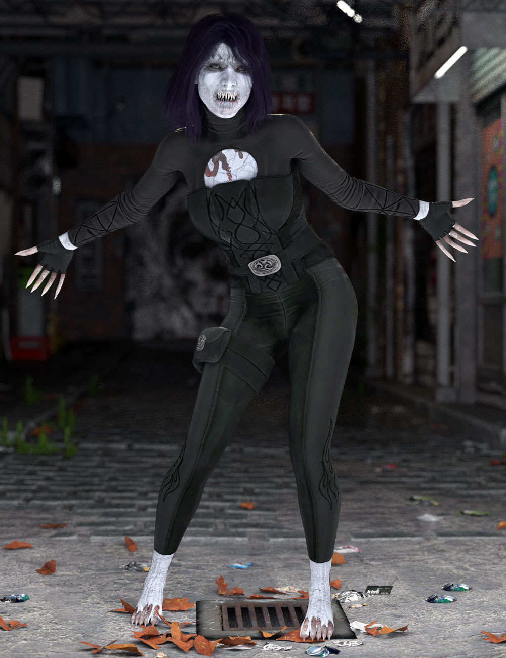 Demon Israfel Character & Universal Kit for Genesis 8 Female by N/A