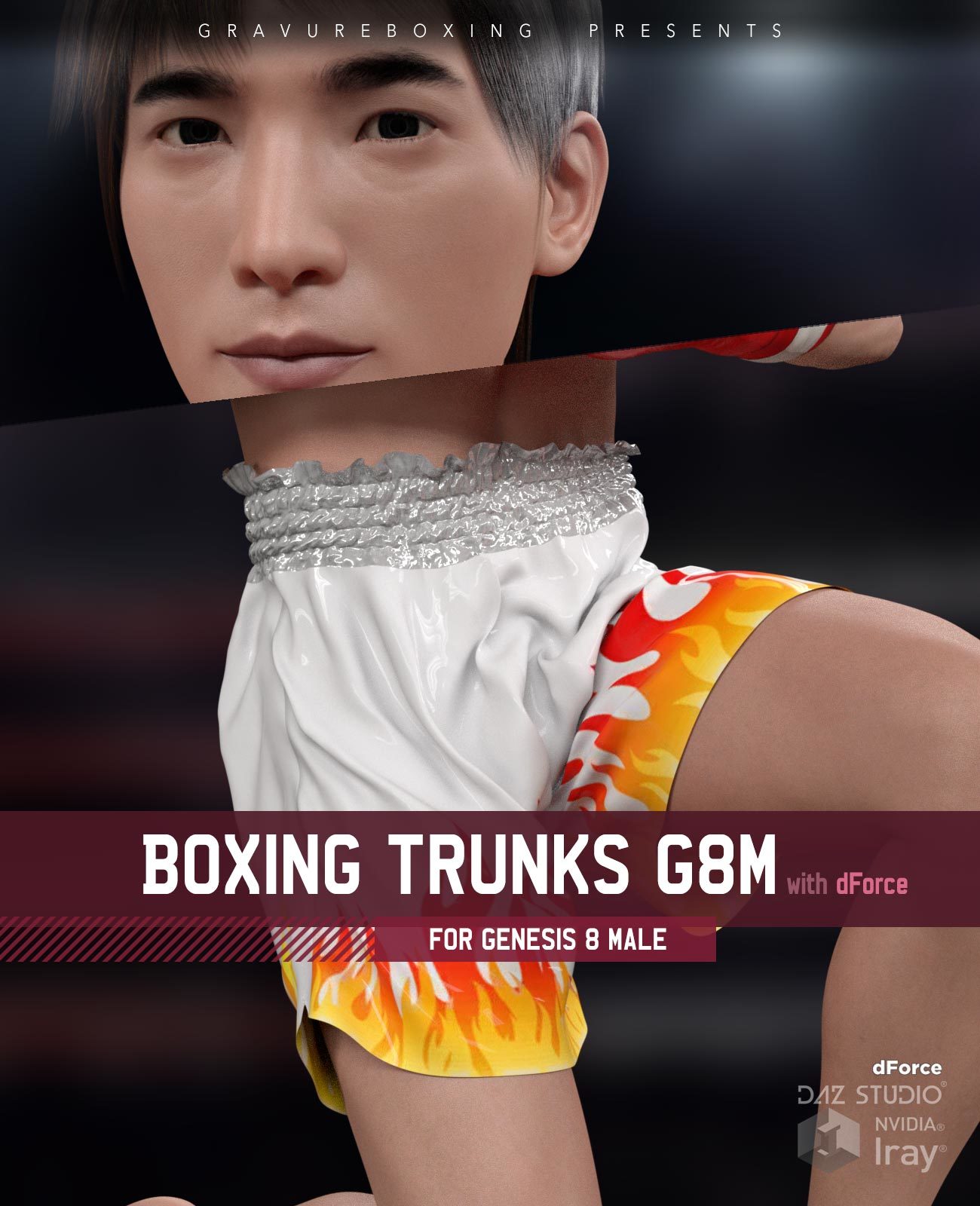 Boxing Trunks G8M for Genesis 8 Male by N/A