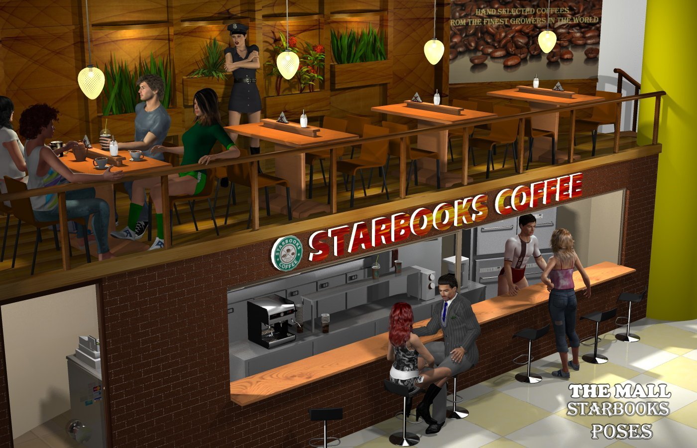 The Mall Starbooks poses by N/A