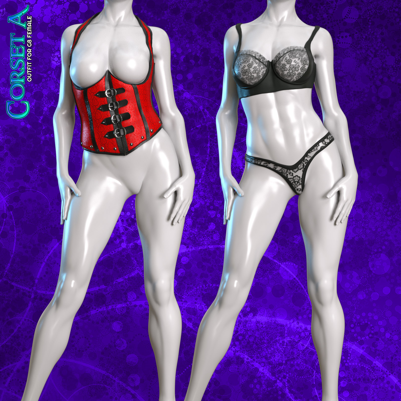 Exnem Corset A for Genesis 8 Female by N/A