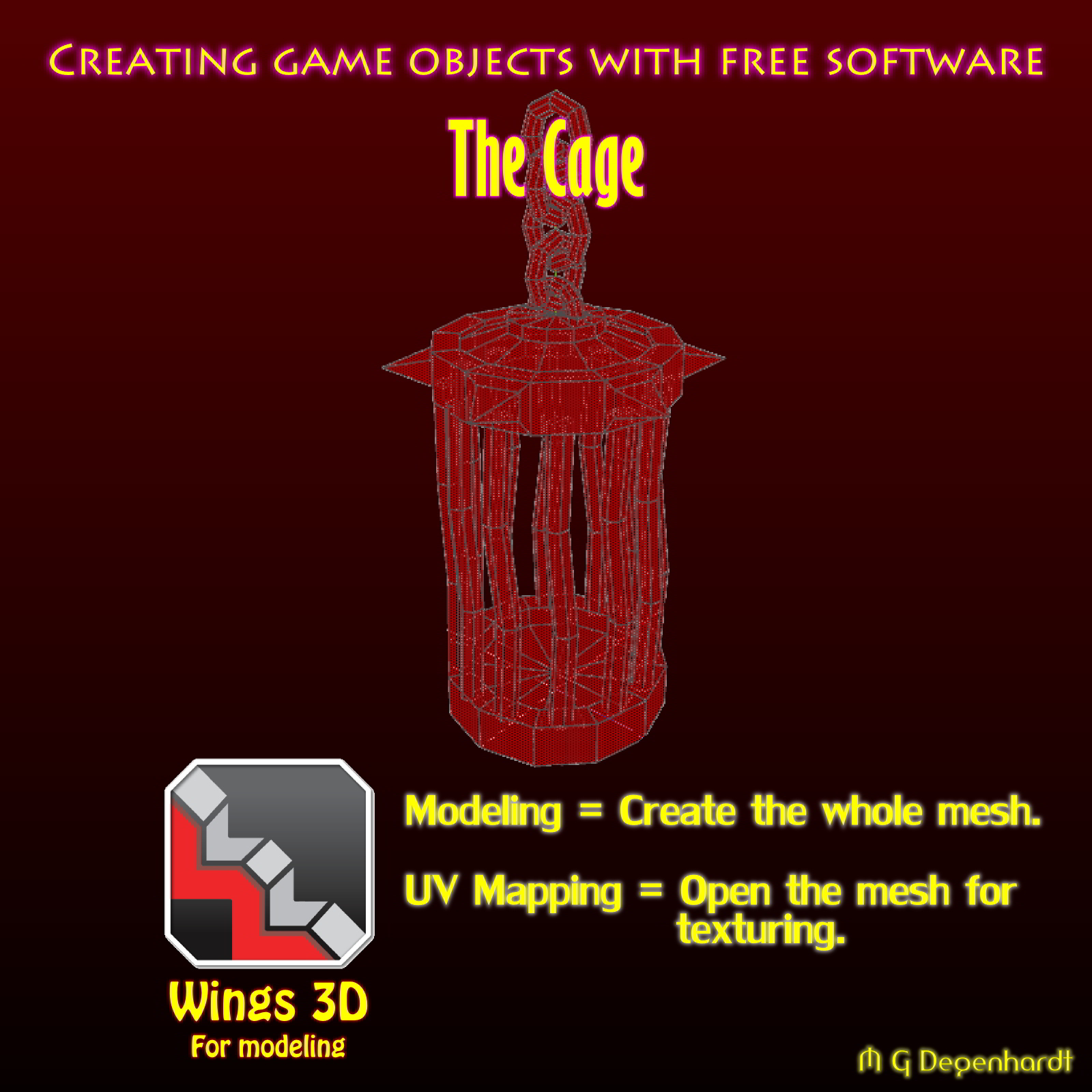 Creating game objects with free software - The Cage by N/A
