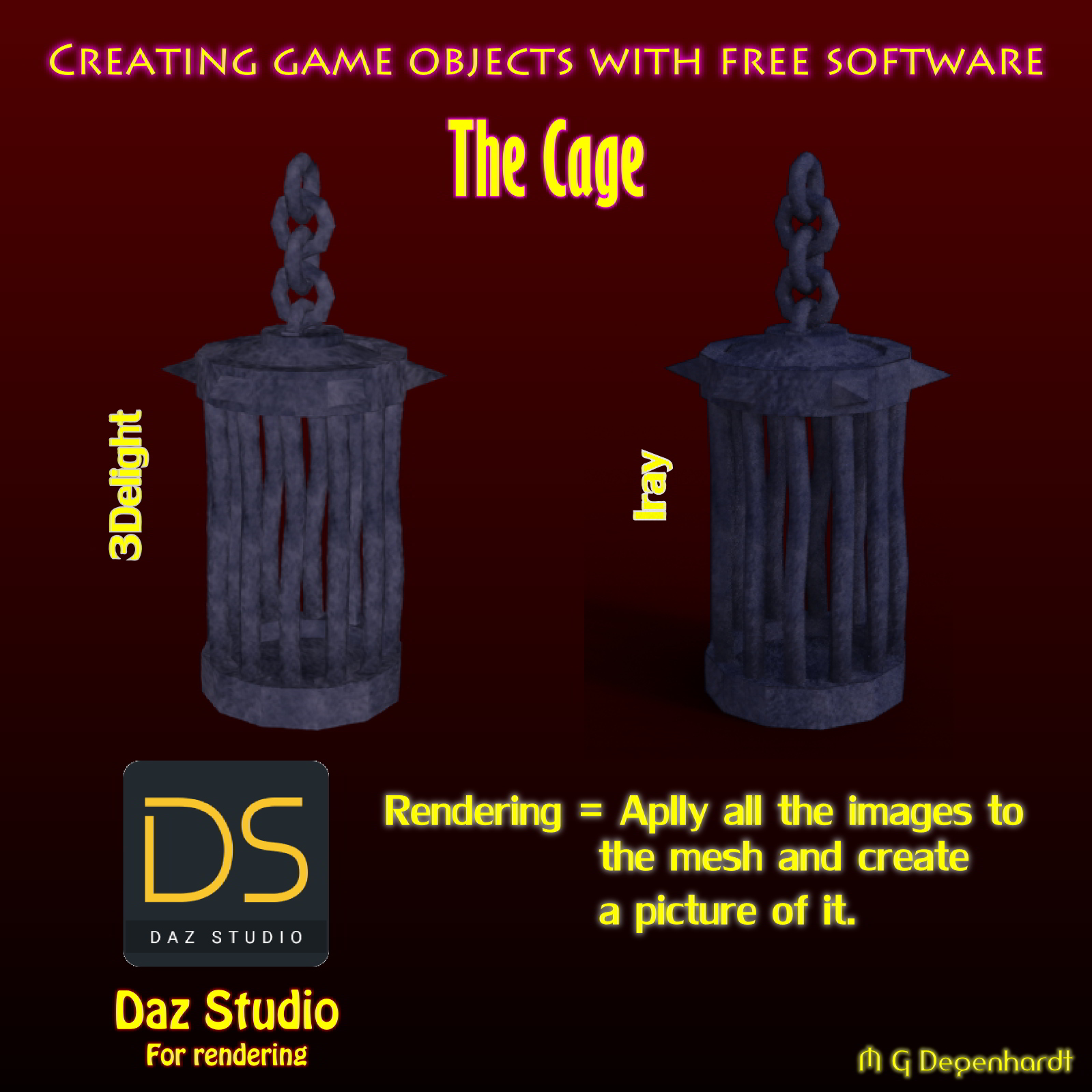 Creating game objects with free software - The Cage by N/A