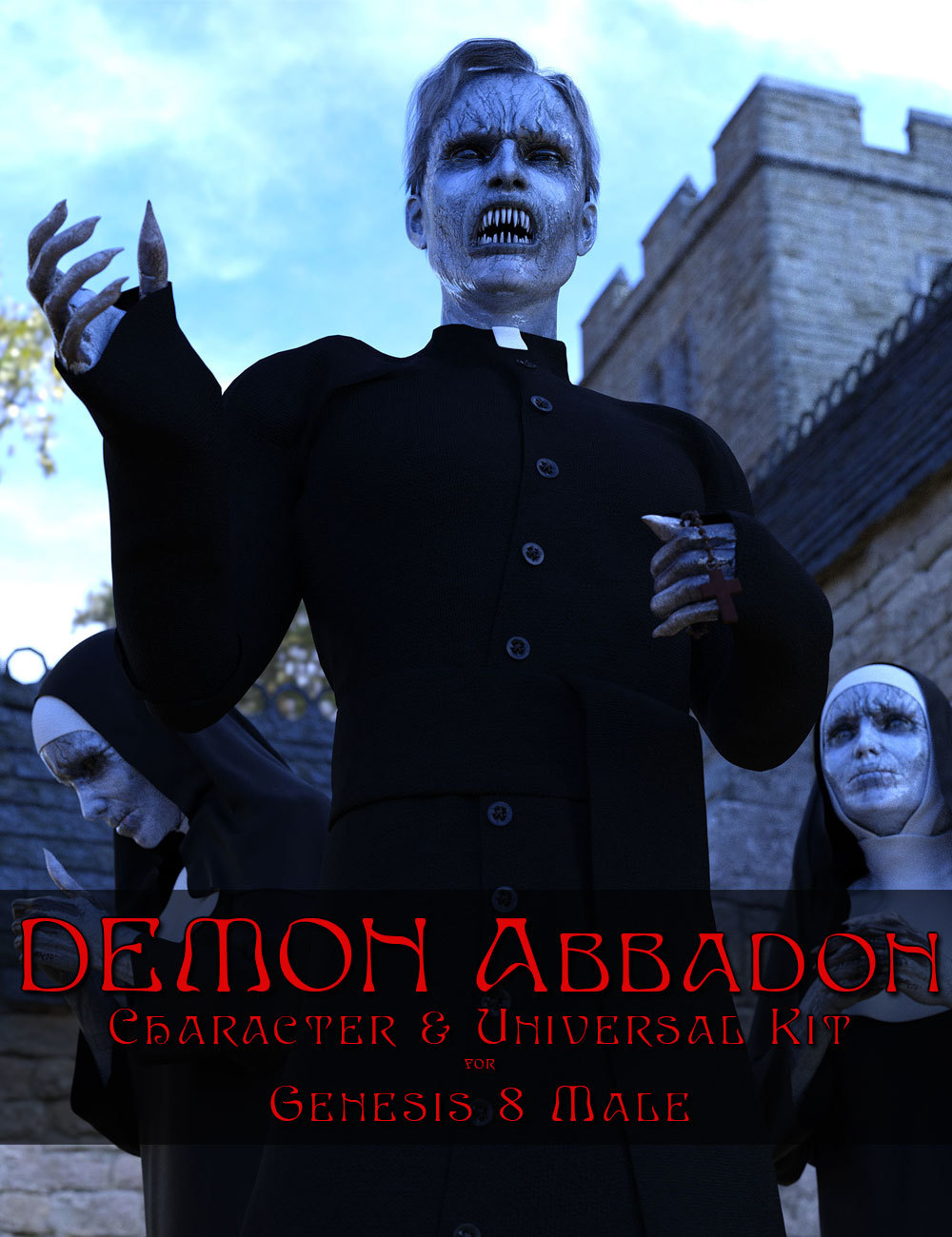 Demon Abbadon Character & Universal Kit for Genesis 8 Male by N/A