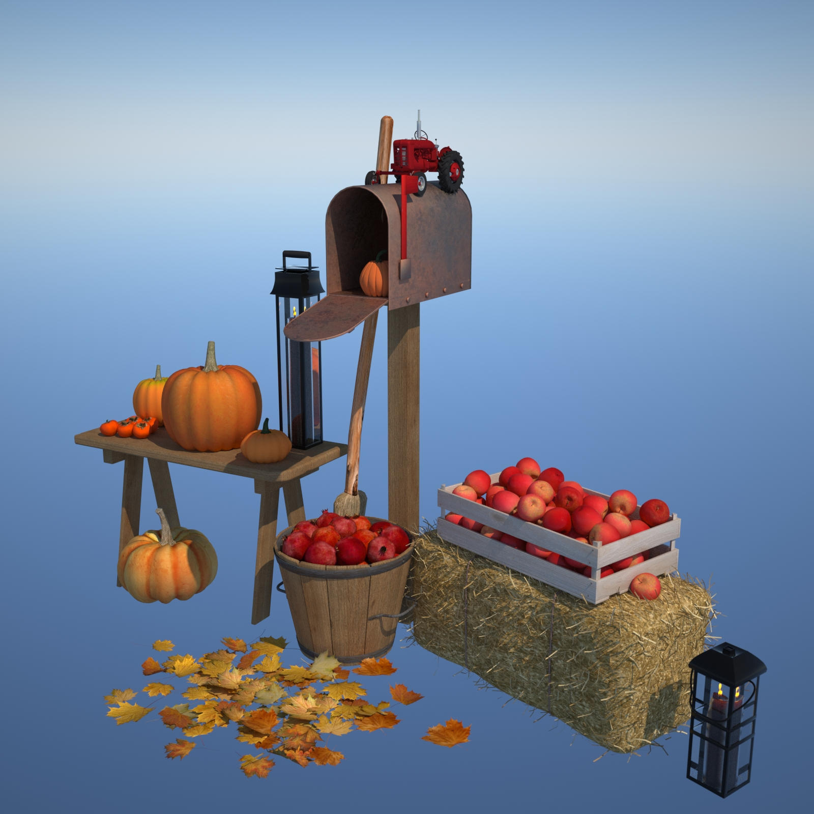 Autumn Decor Bundle 1 - OBJ by N/A
