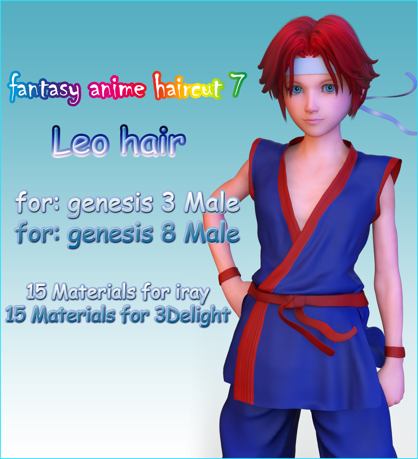 Fantasy Anime Haircut 7 Leo Hair for G3M G8M by N/A