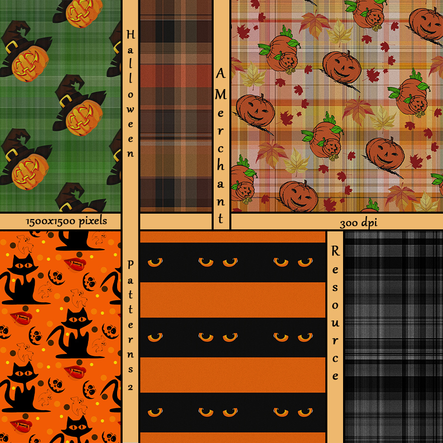 Seamless Halloween Patterns 2 by N/A