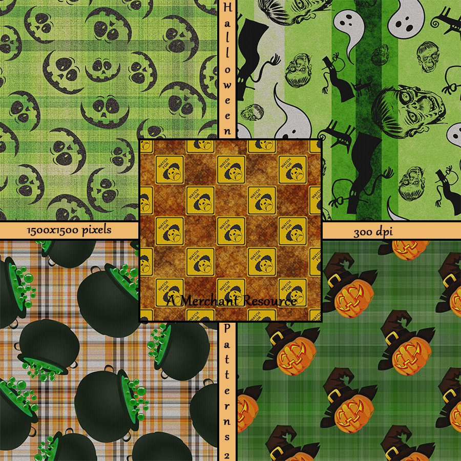 Seamless Halloween Patterns 2 by N/A