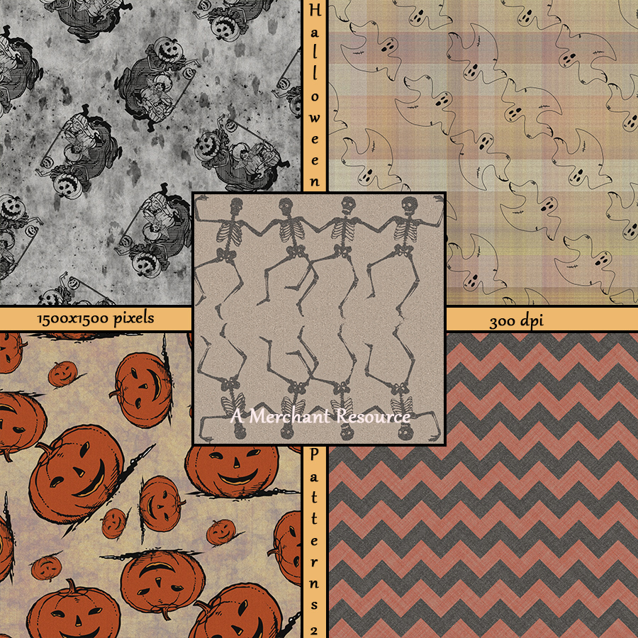 Seamless Halloween Patterns 2 by N/A