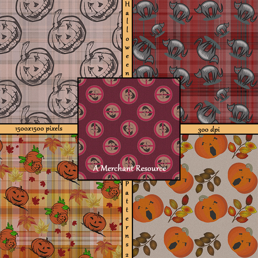Seamless Halloween Patterns 2 by N/A