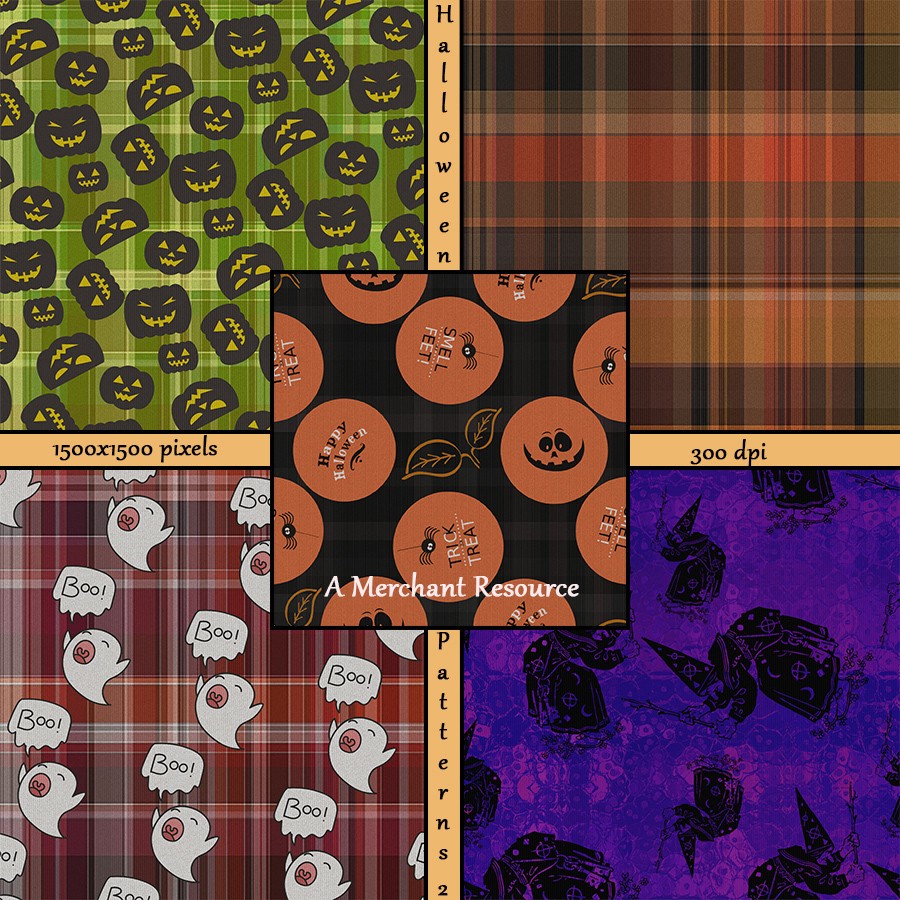 Seamless Halloween Patterns 2 by N/A