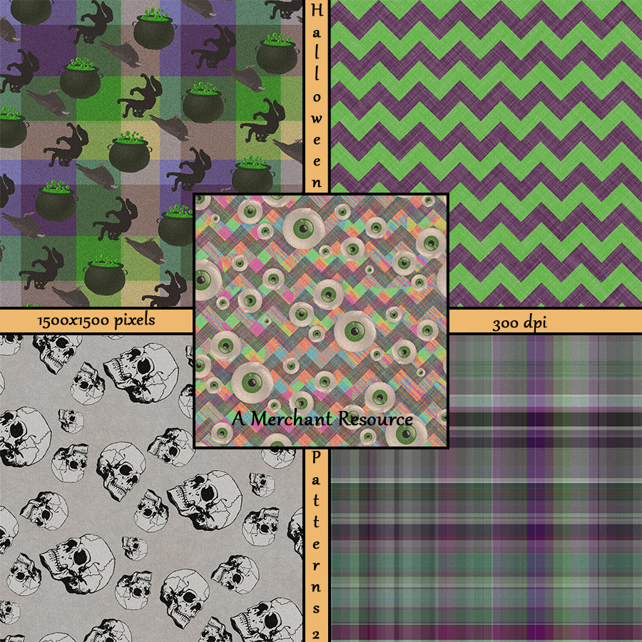 Seamless Halloween Patterns 2 by N/A