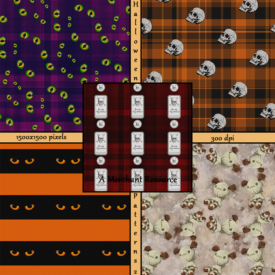 Seamless Halloween Patterns 2 by N/A