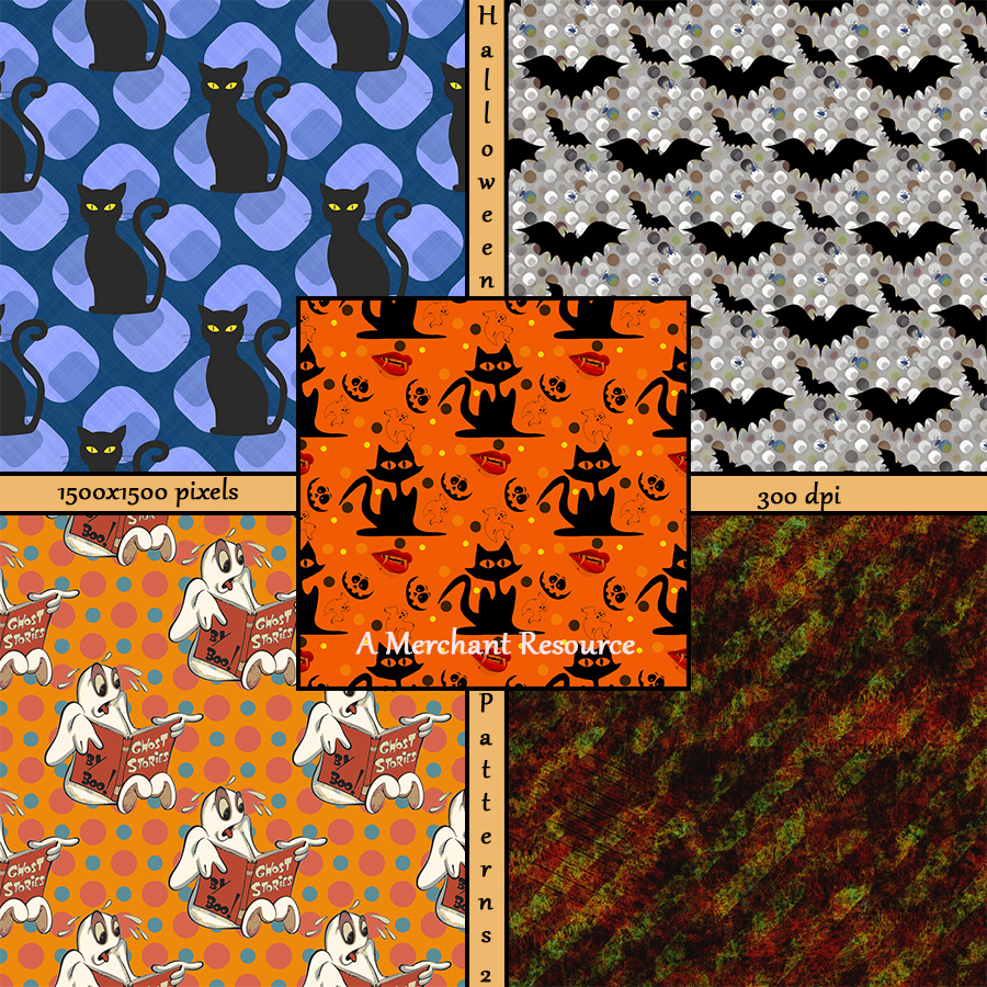 Seamless Halloween Patterns 2 by N/A