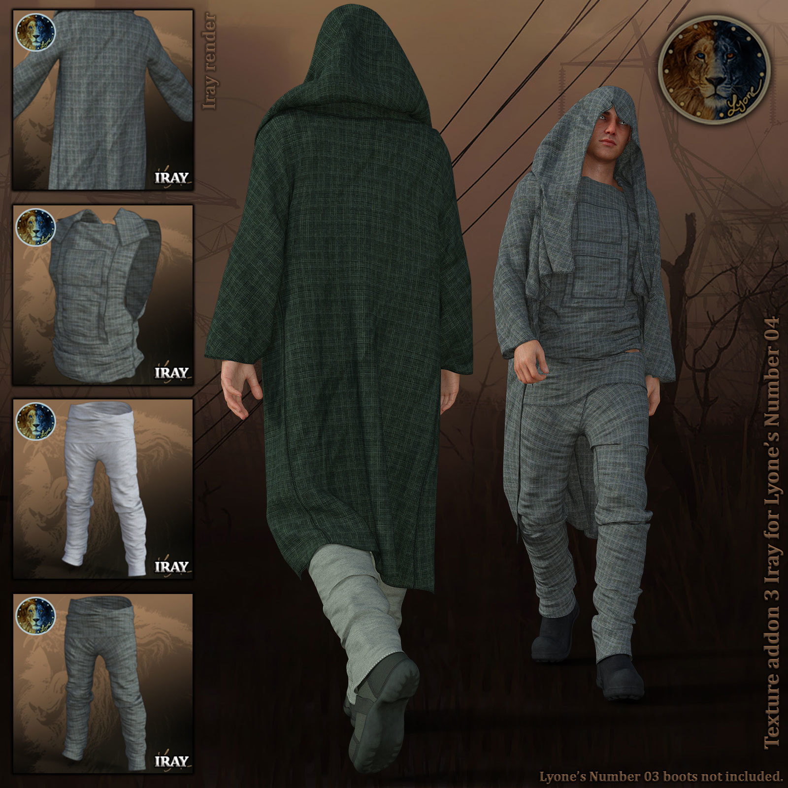 Texture addon 3 _ Iray for Lyones Number 04 by N/A