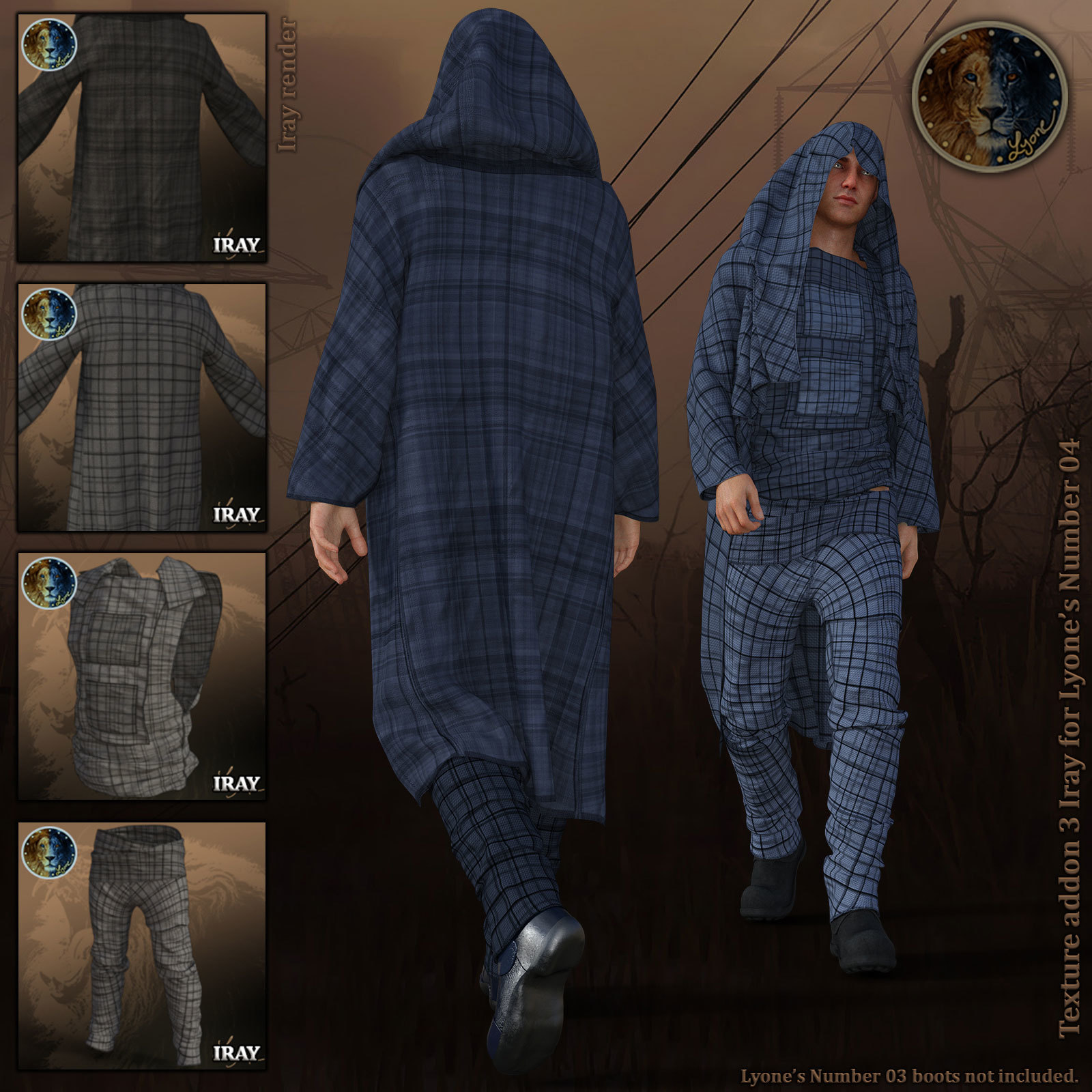 Texture addon 3 _ Iray for Lyones Number 04 by N/A