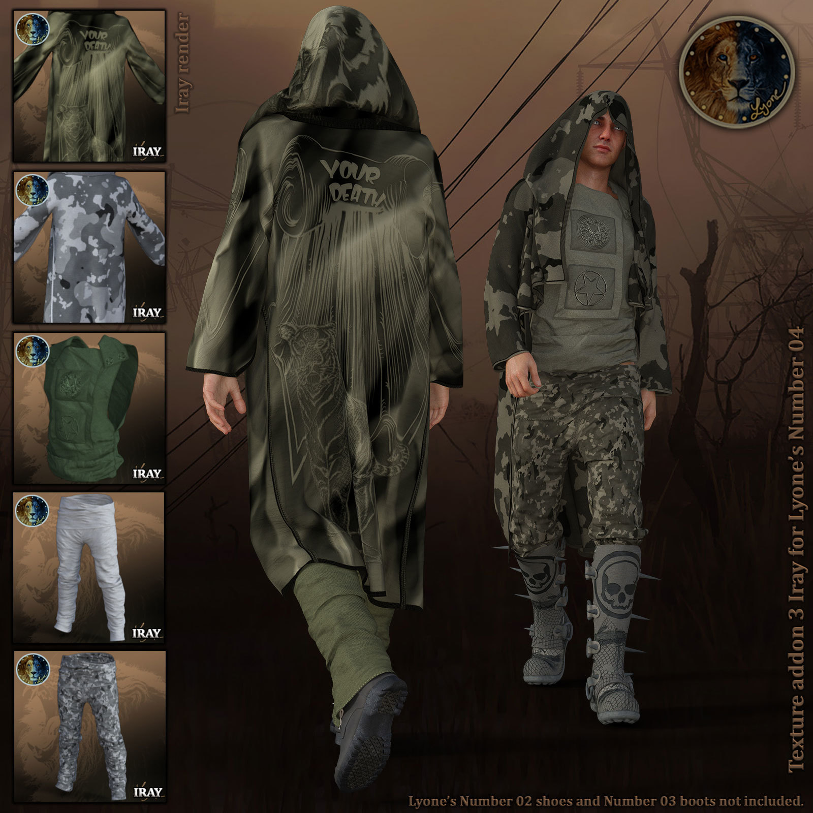 Texture addon 3 _ Iray for Lyones Number 04 by N/A