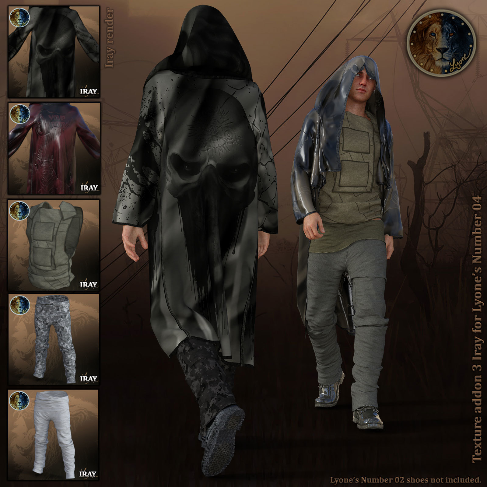 Texture addon 3 _ Iray for Lyones Number 04 by N/A