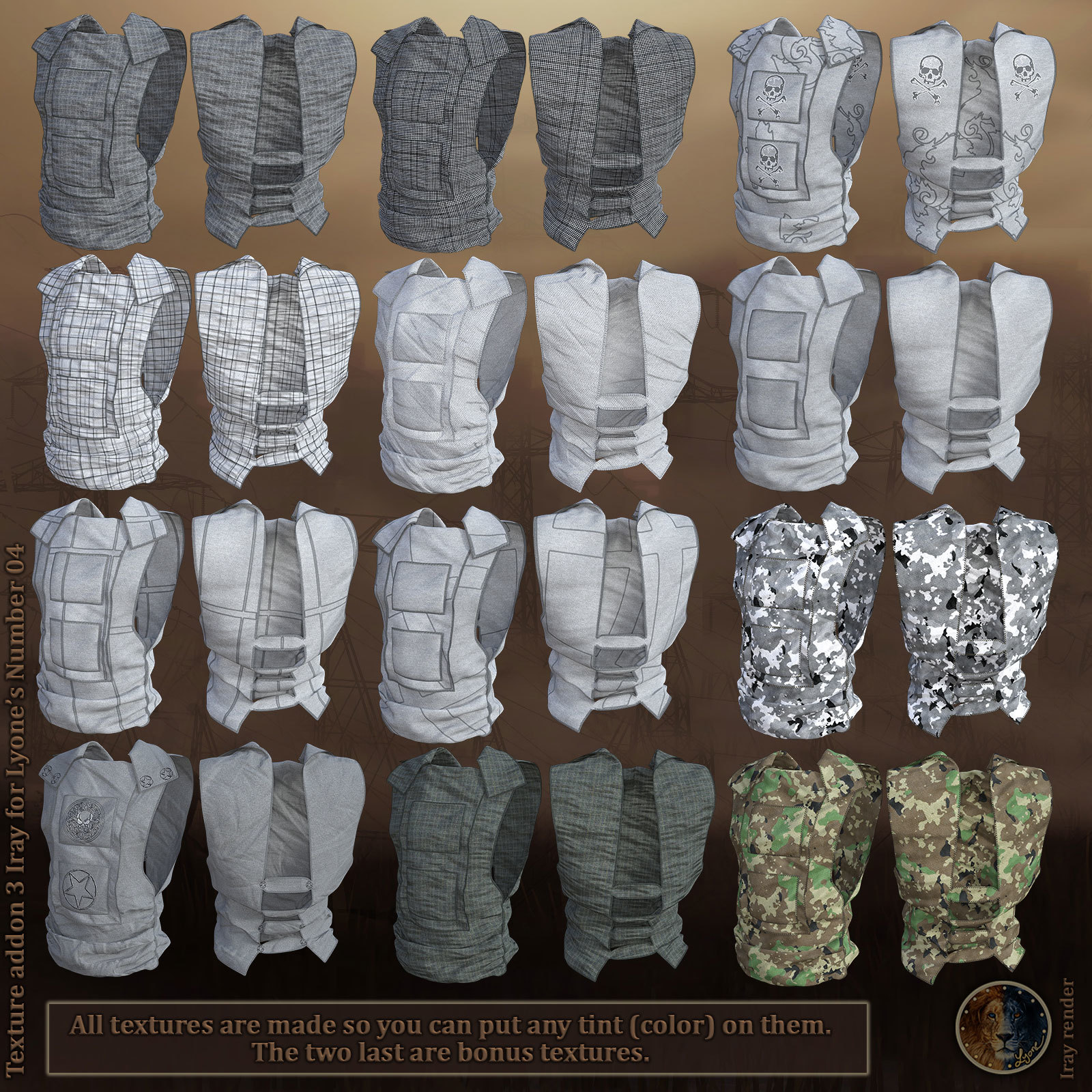 Texture addon 3 _ Iray for Lyones Number 04 by N/A