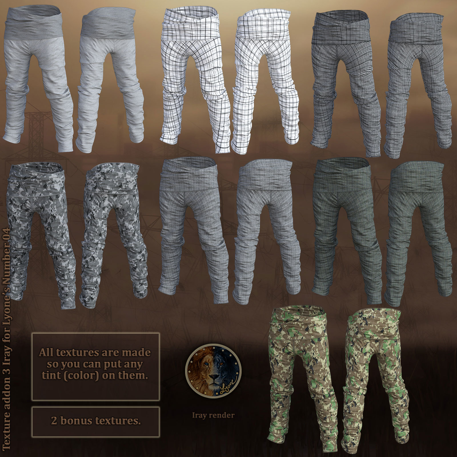 Texture addon 3 _ Iray for Lyones Number 04 by N/A