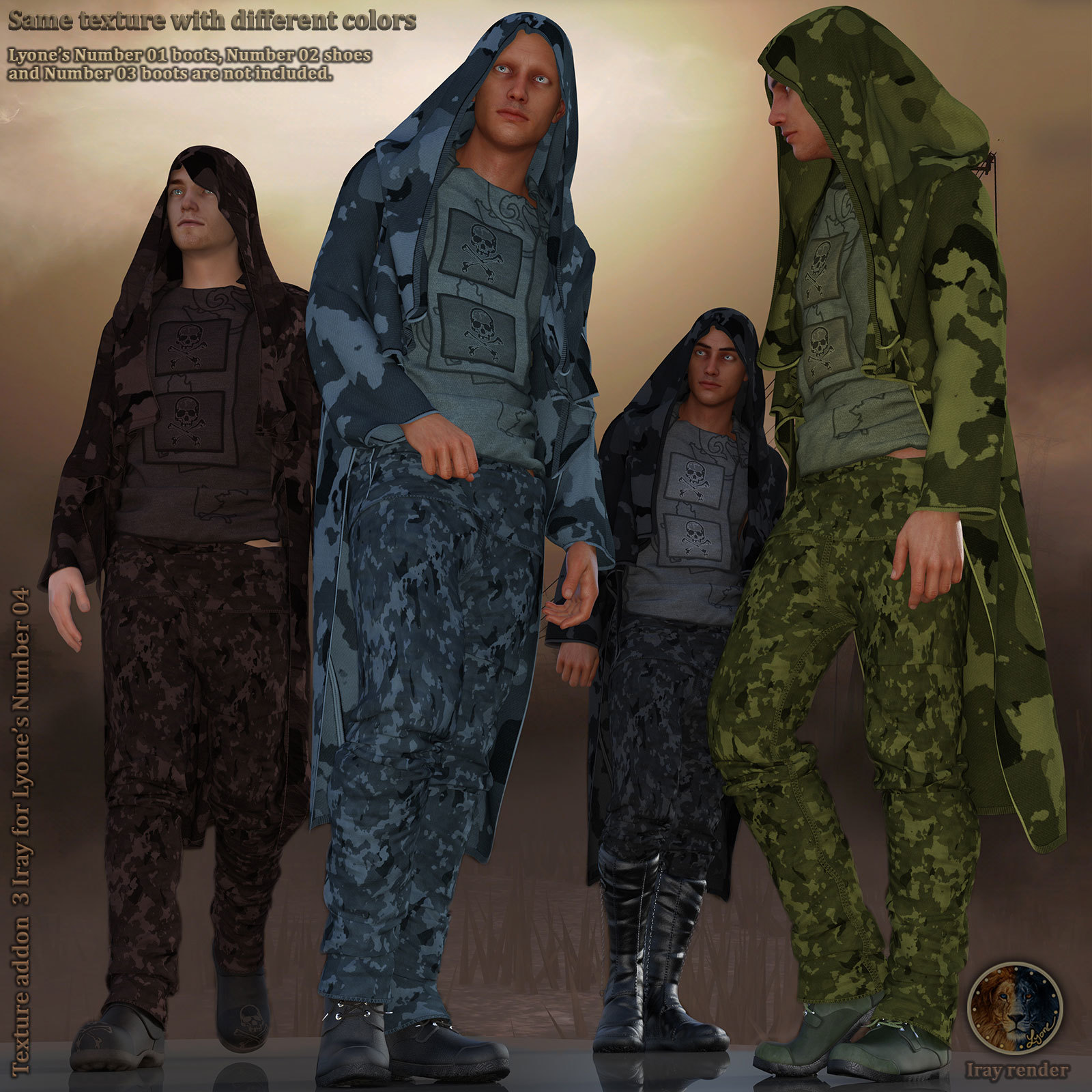 Texture addon 3 _ Iray for Lyones Number 04 by N/A