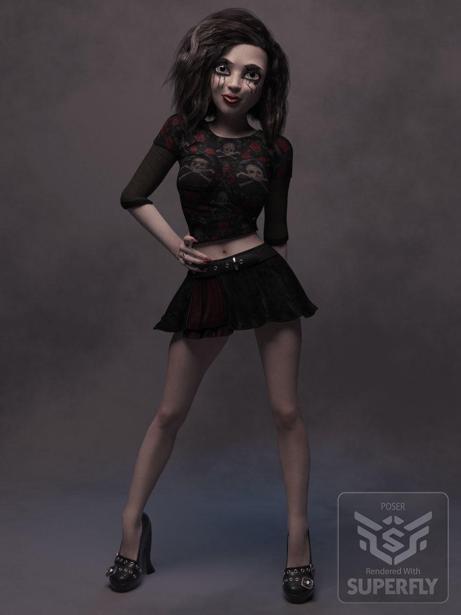 D9S Lilla Goth Doll by N/A