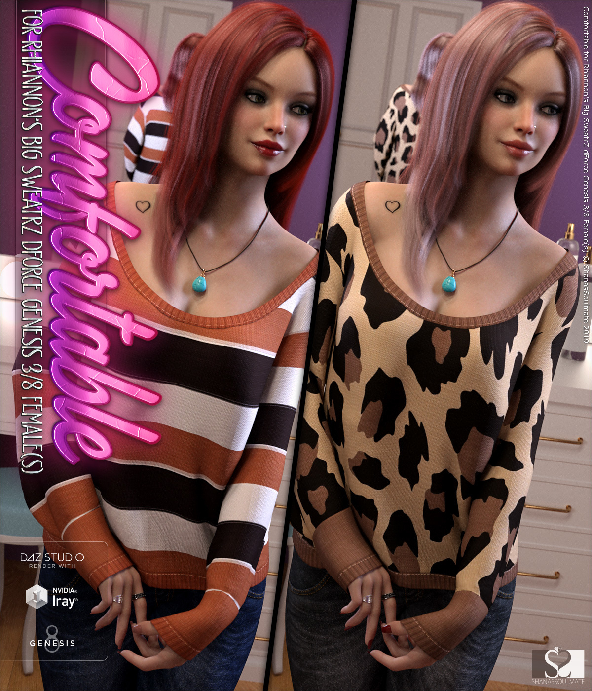 Comfortable for Big SweatrZ dForce Genesis 3 and 8 Females by N/A
