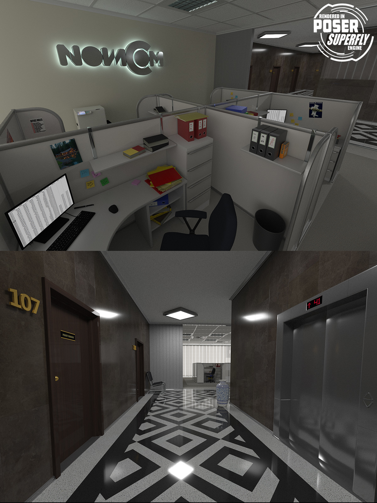 Cubicle Office by N/A