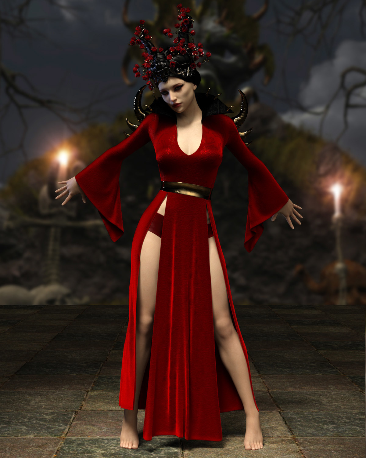 Hellvira dForce outfit for Genesis 8 Females by N/A