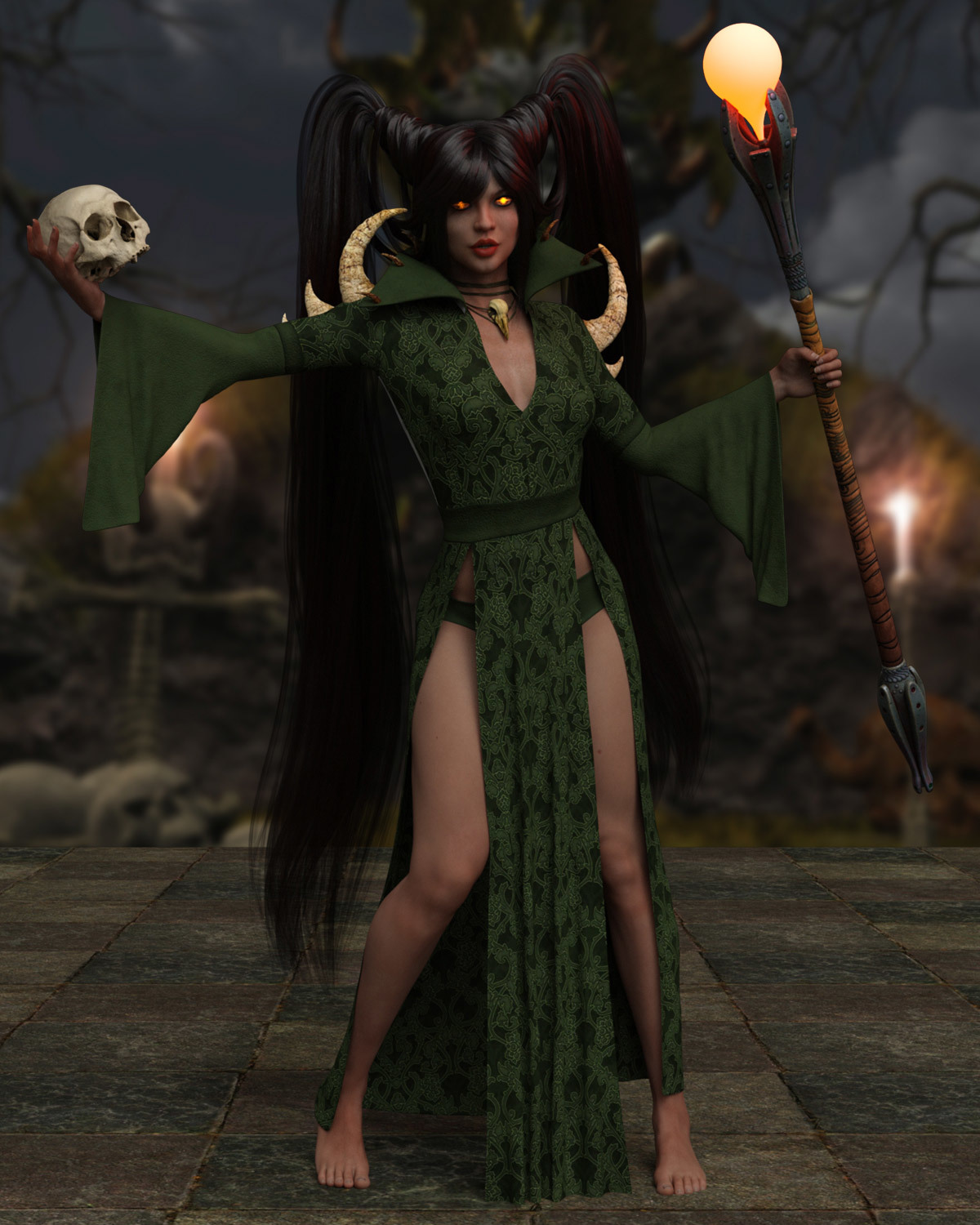 Hellvira dForce outfit for Genesis 8 Females by N/A