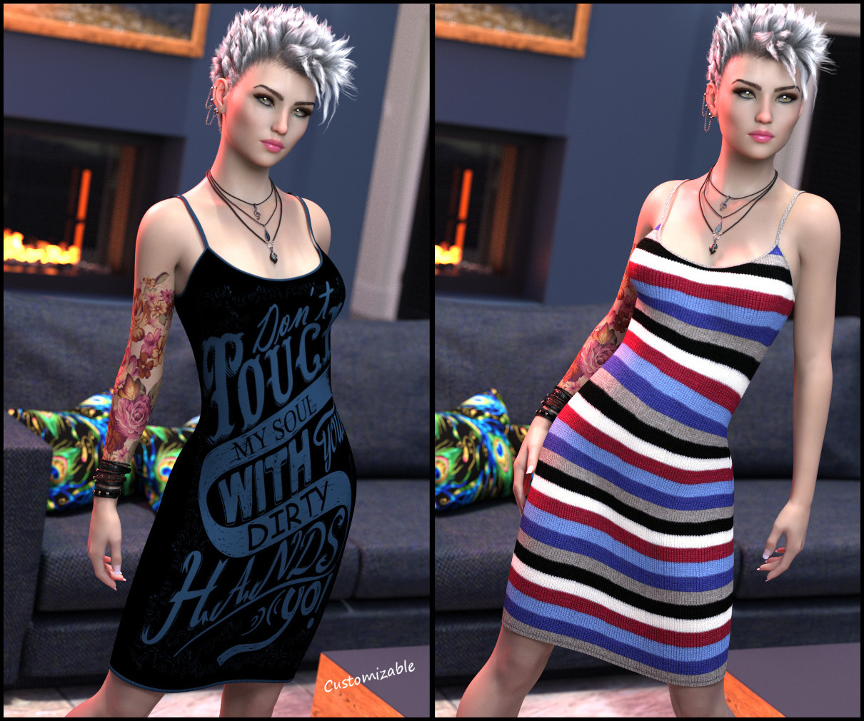 7th Ave: Tank Dress for Genesis 8 Female by N/A