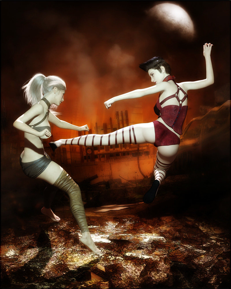 Ninja Kick Poses for G8F by N/A