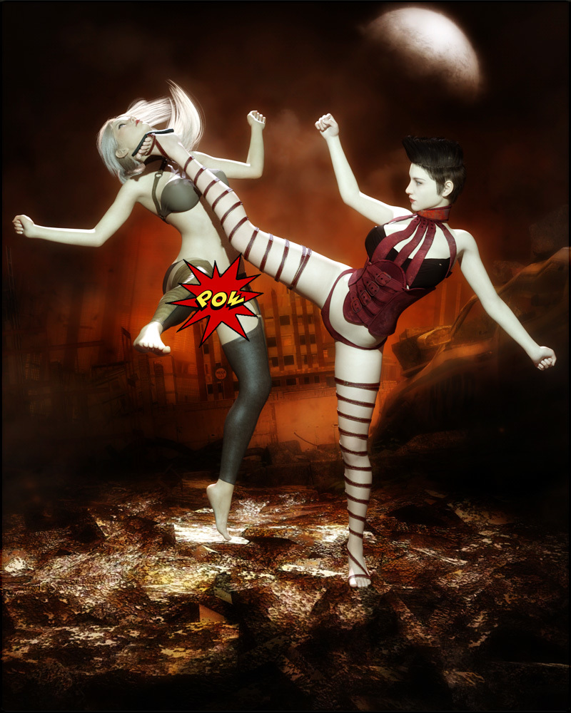 Ninja Kick Poses for G8F by N/A