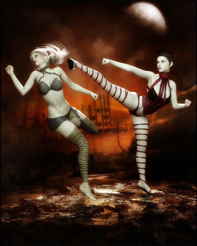 Ninja Kick Poses for G8F by N/A