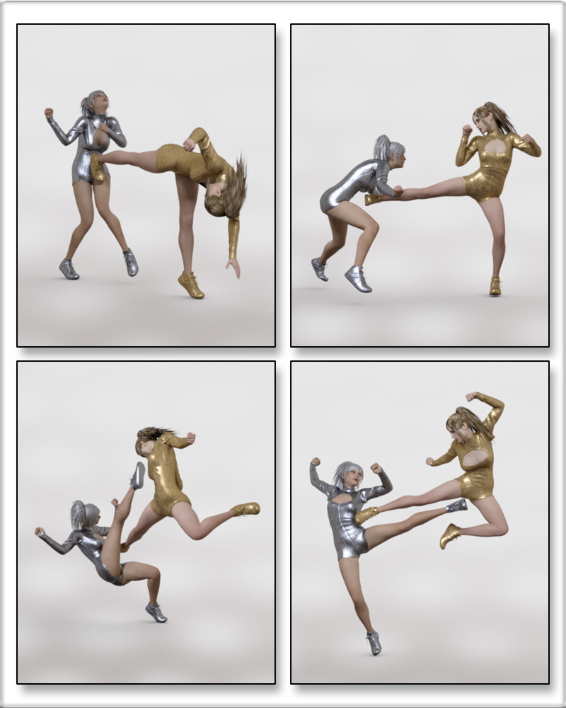 Ninja Kick Poses for G8F by N/A