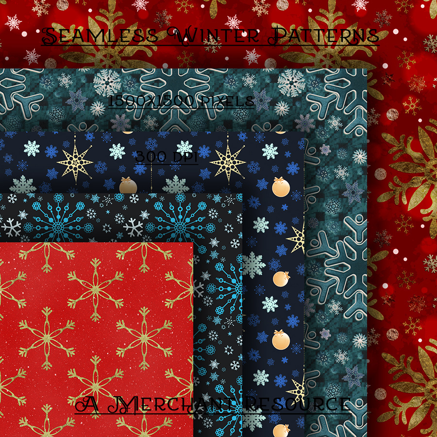 Seamless Winter Patterns by N/A
