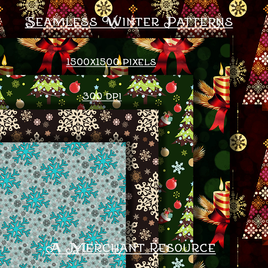 Seamless Winter Patterns by N/A