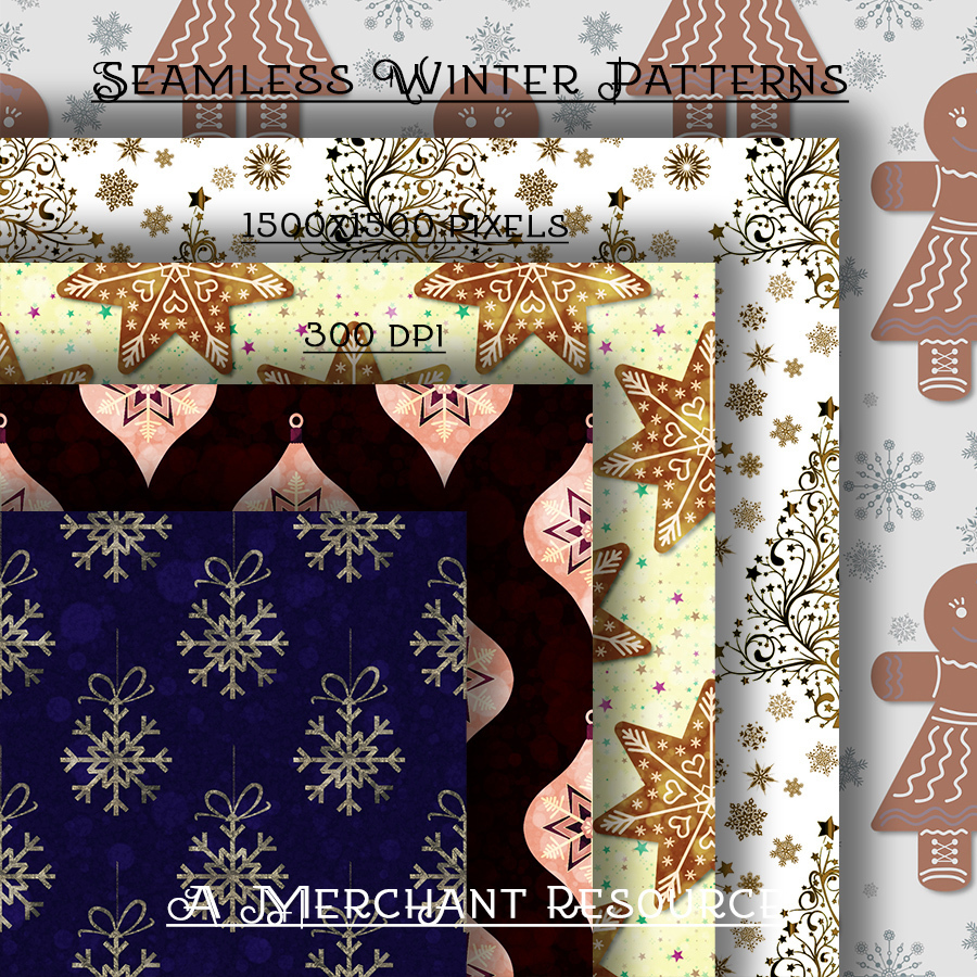 Seamless Winter Patterns by N/A