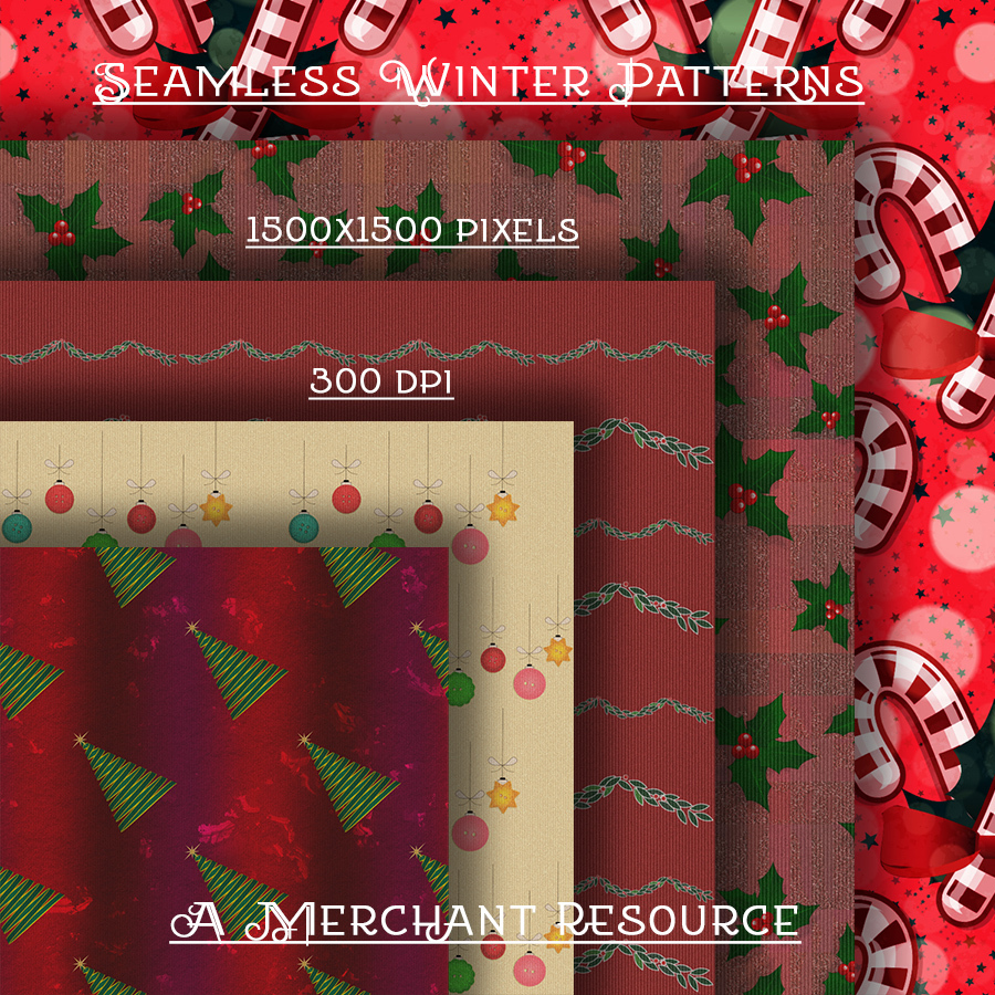 Seamless Winter Patterns by N/A