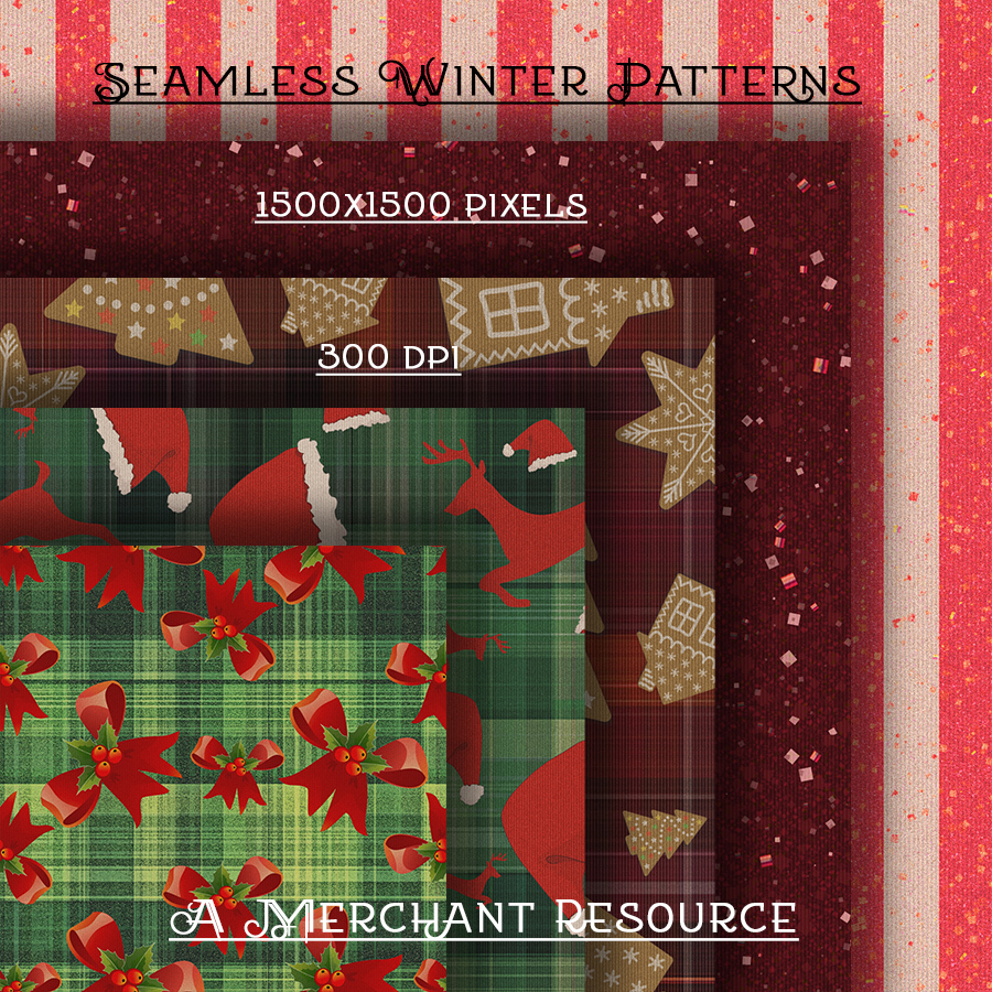 Seamless Winter Patterns by N/A