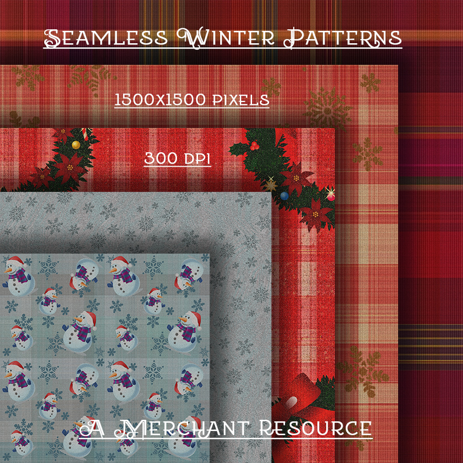 Seamless Winter Patterns by N/A