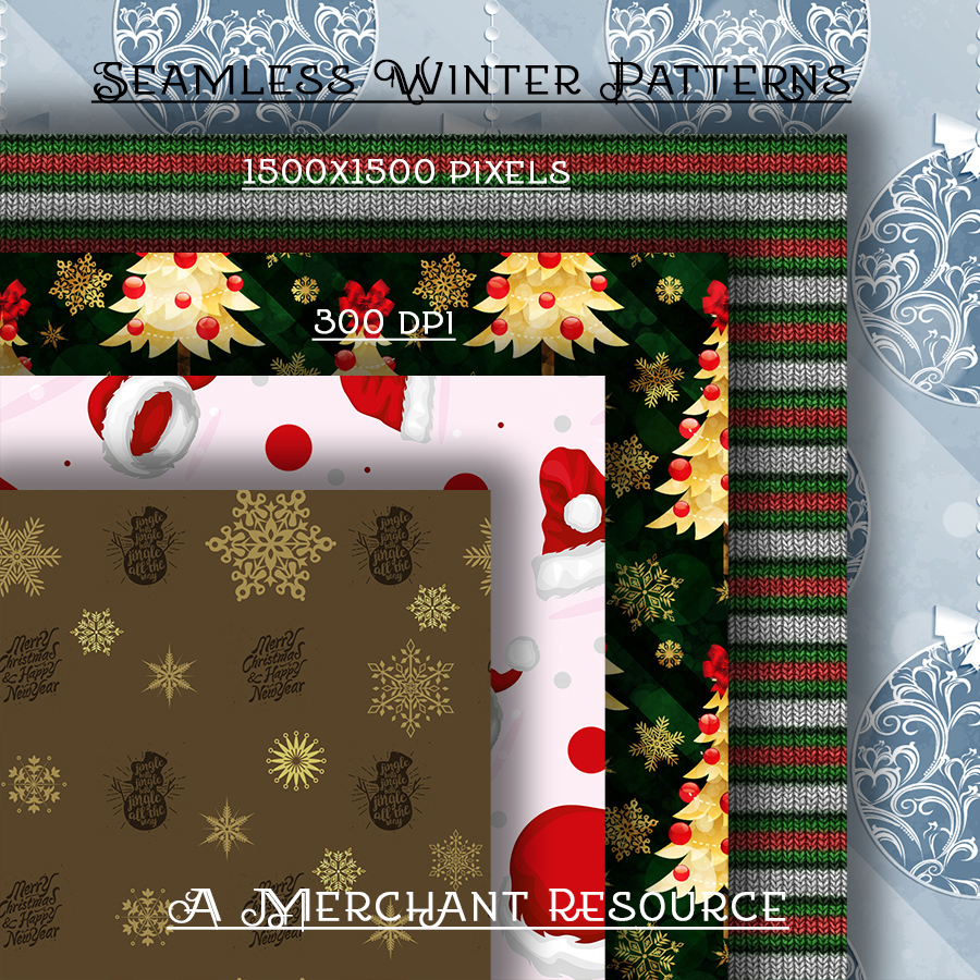 Seamless Winter Patterns by N/A