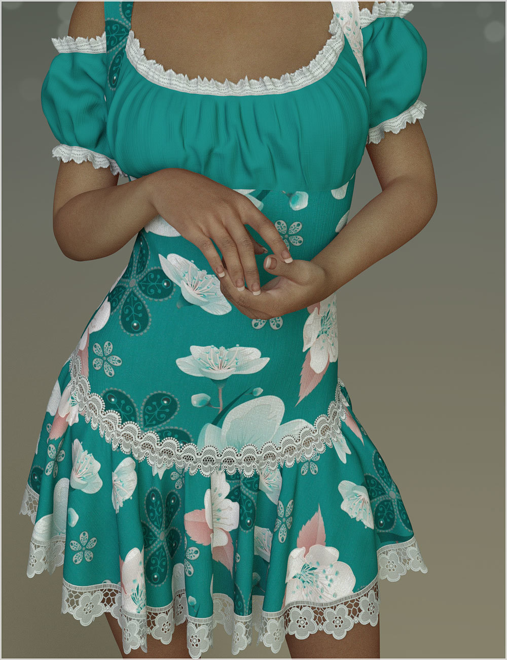 Country For dForce - Rosy Dress for G8F by N/A