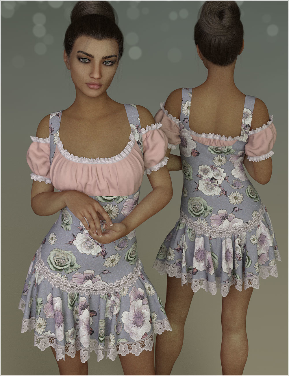 Country For dForce - Rosy Dress for G8F by N/A