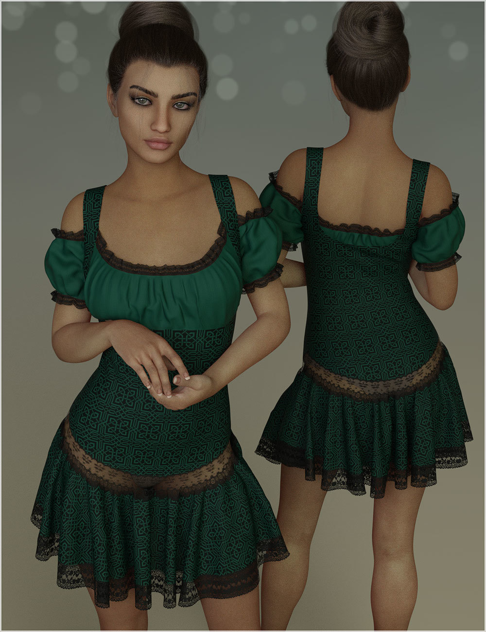 Country For dForce - Rosy Dress for G8F by N/A