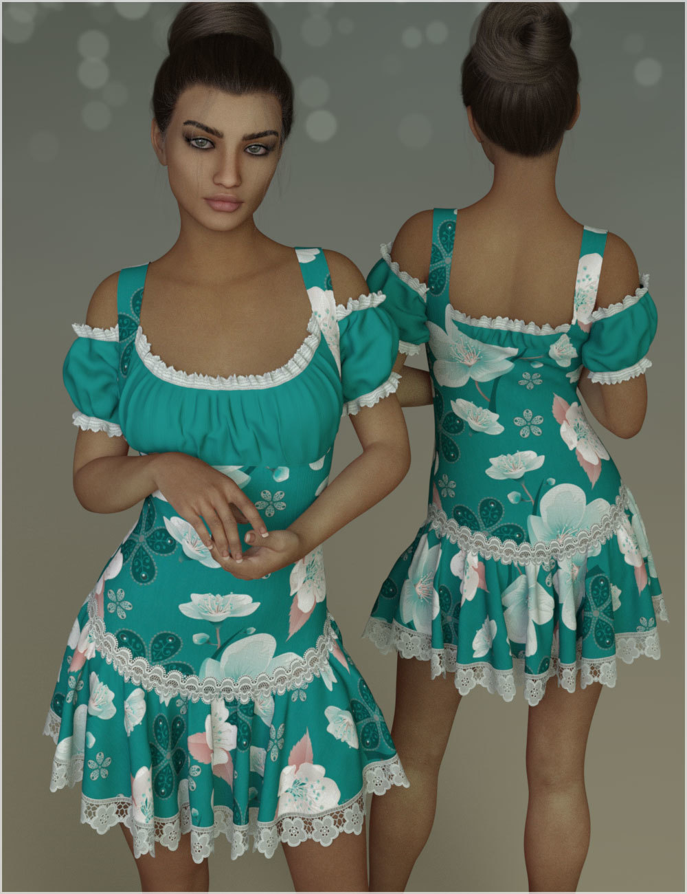 Country For dForce - Rosy Dress for G8F by N/A