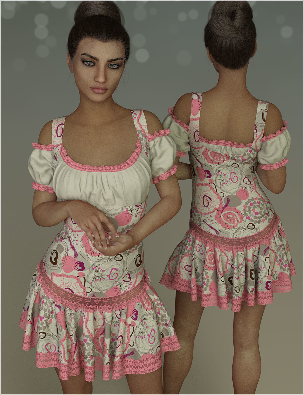 Country For dForce - Rosy Dress for G8F by N/A