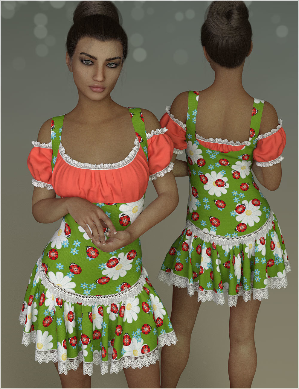 Country For dForce - Rosy Dress for G8F by N/A