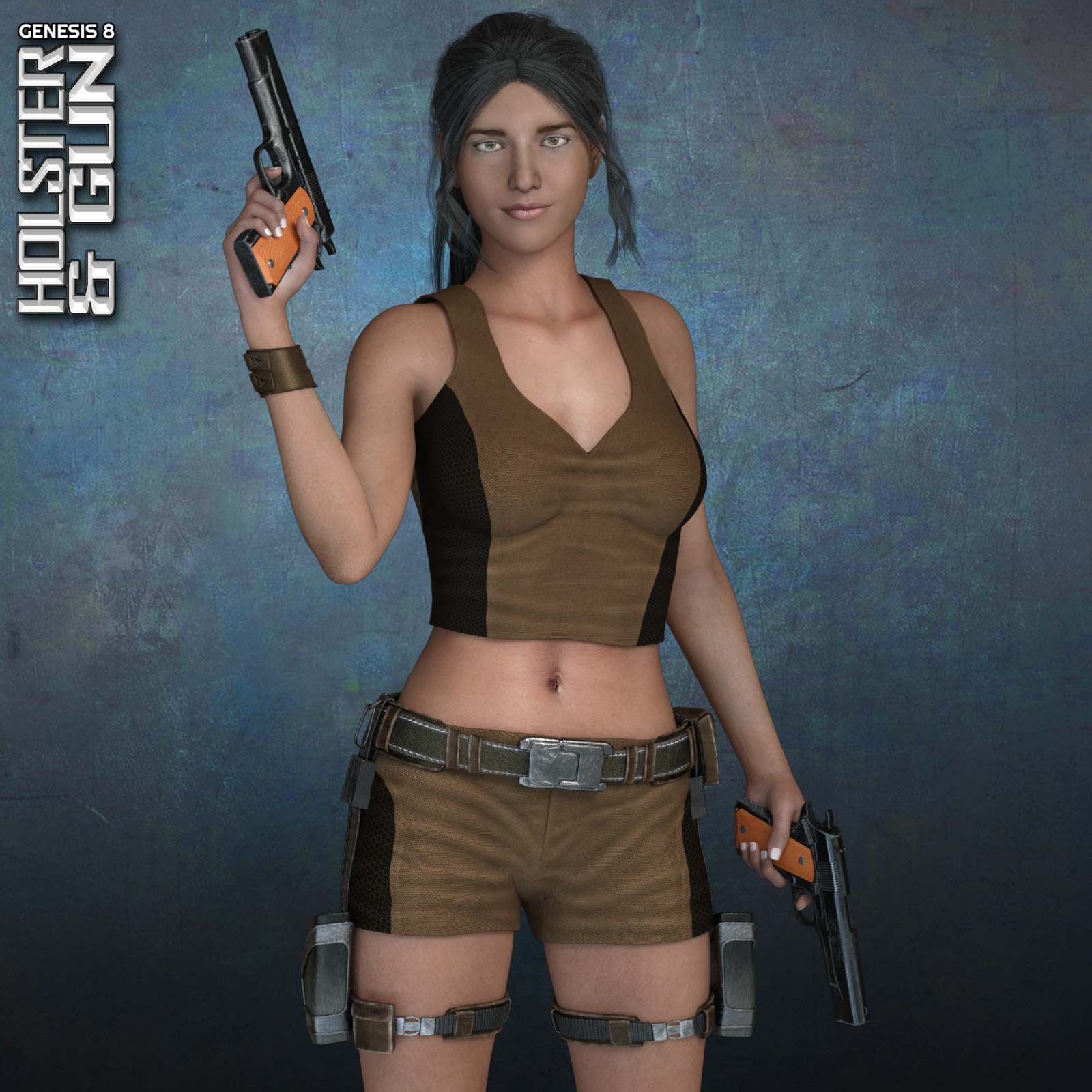 Exnem Holster & Gun for Genesis 8 Female by N/A